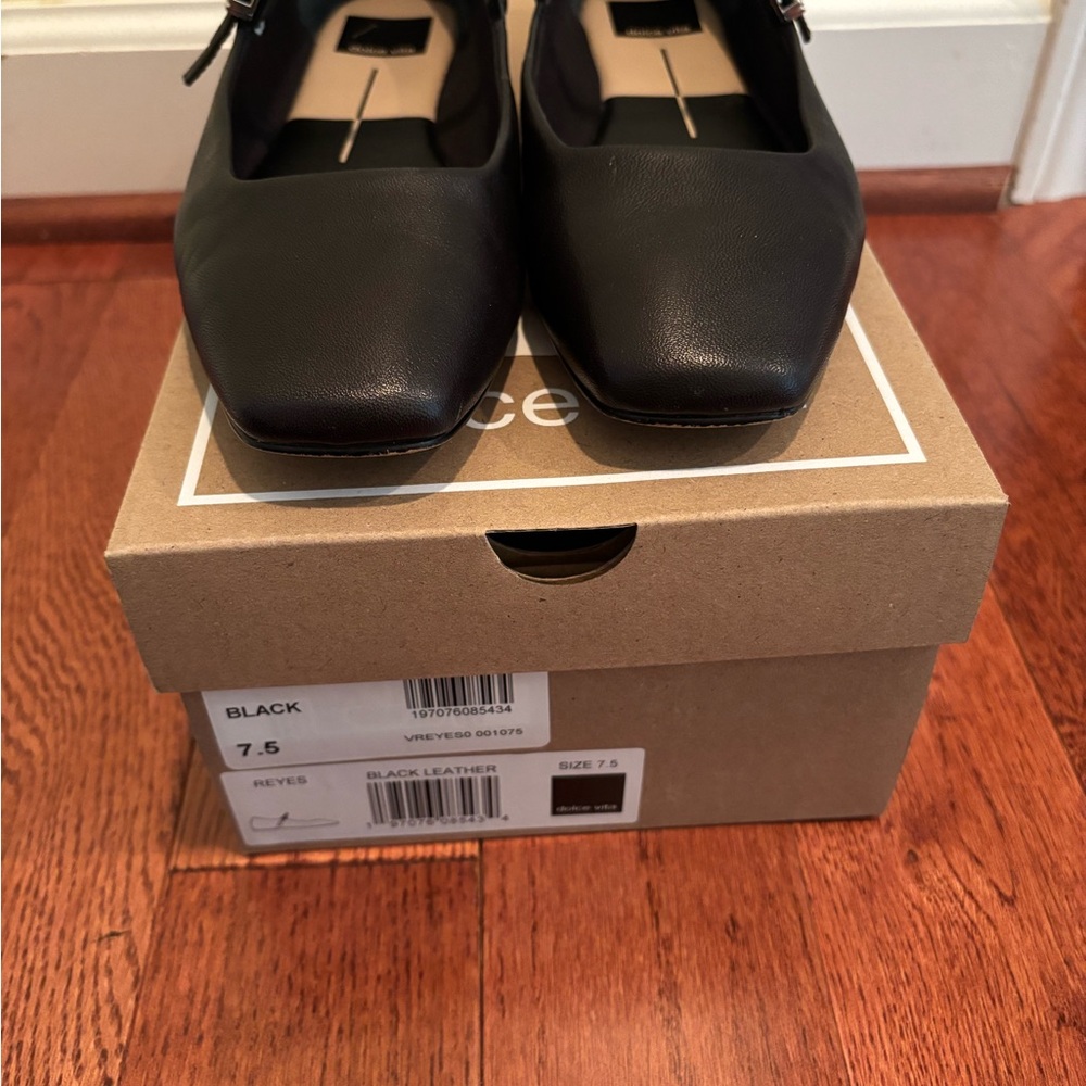 Dolce Vita Black Leather Flats